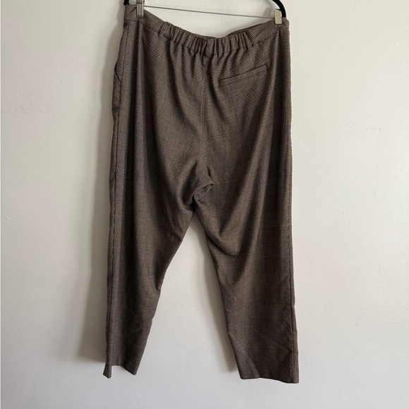 Garnet Hill Brown Office Checkered Trousers Pants - Picture 3 of 6